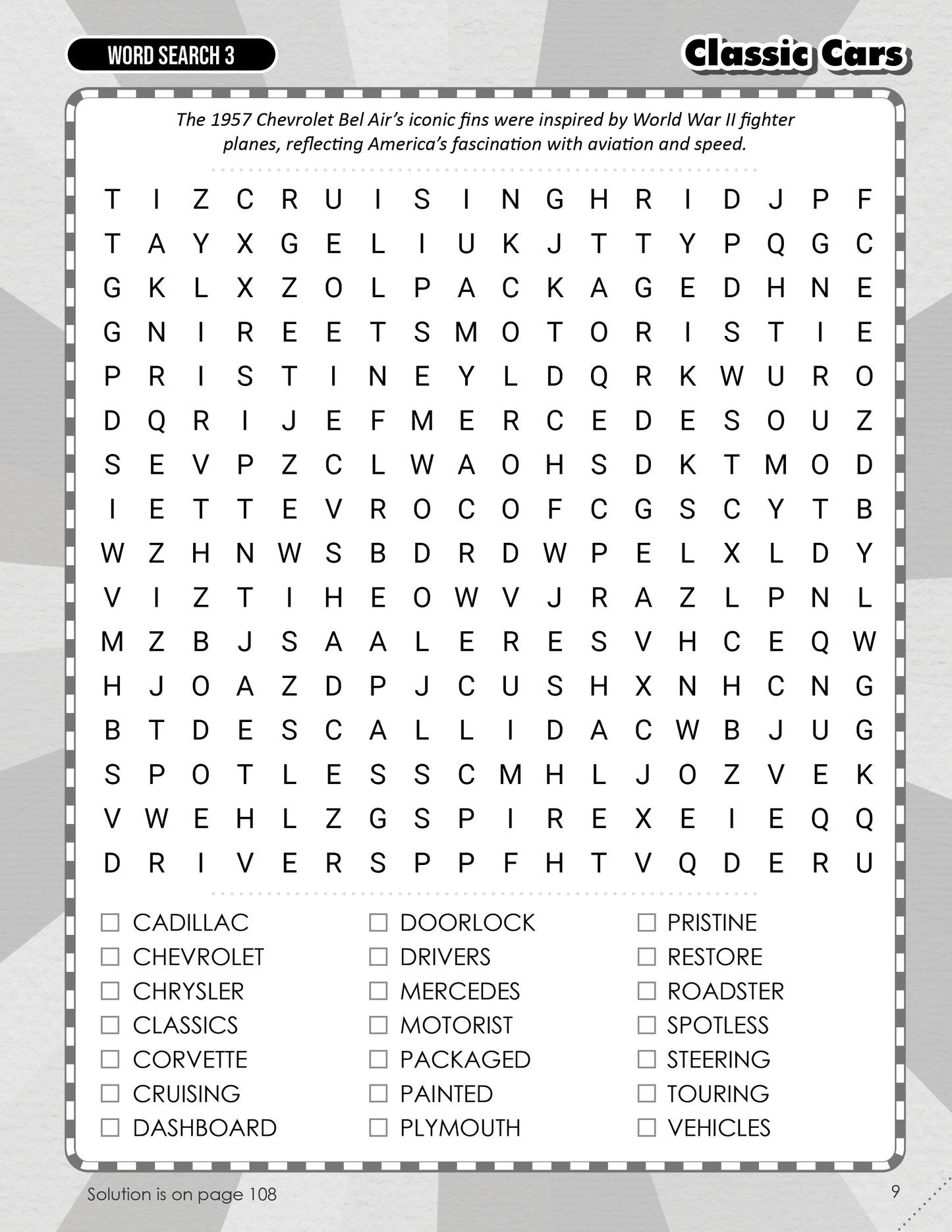 Nostalgia Word Search Books for Adults Large Print Puzzle: Brain Memory Games Mind Puzzles for Adult and Seniors