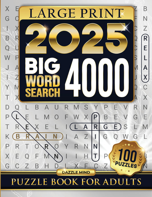 Word Search Books for Adults Large Print Puzzle: Big Word Find Puzzles for Adult & Seniors