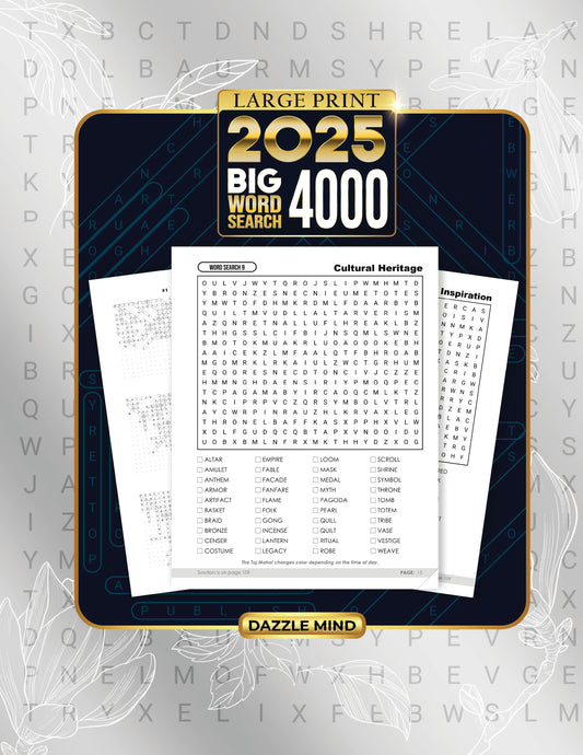Word Search Books for Adults Large Print Puzzle: Big Word Find Puzzles for Adult & Seniors
