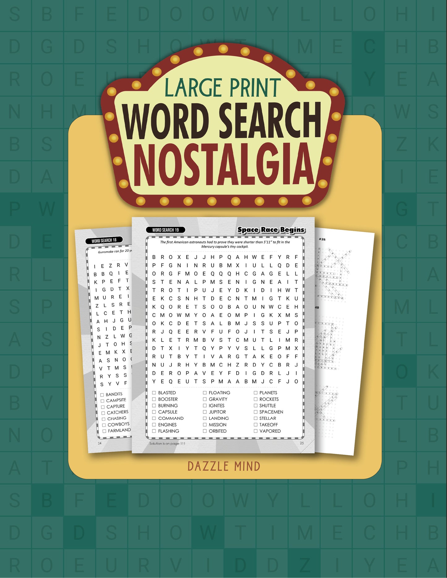 Nostalgia Word Search Books for Adults Large Print Puzzle: Brain Memory Games Mind Puzzles for Adult and Seniors