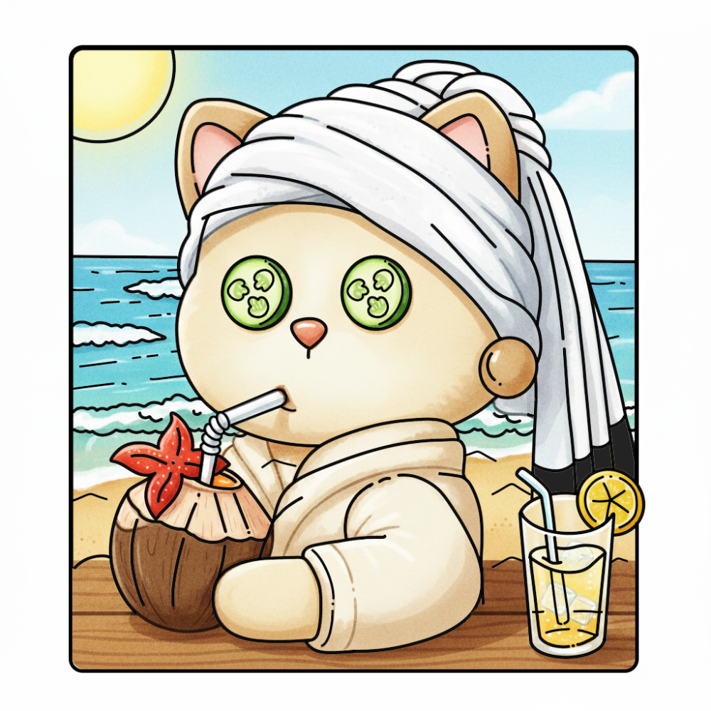 fuzzy caterpieces Cat with a Pearl Earring