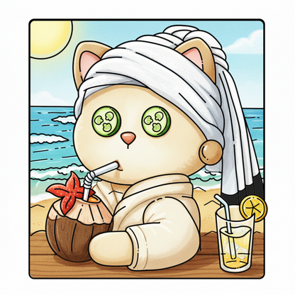 fuzzy caterpieces Cat with a Pearl Earring